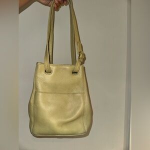 Vintage coach sonoma drawstring in natural grain leather